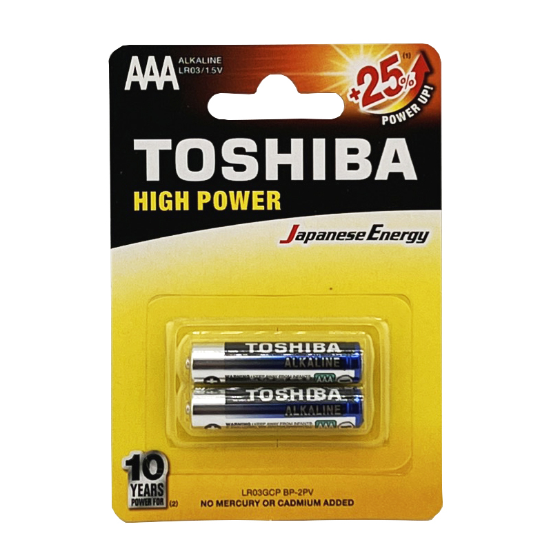 Pin AAA Toshiba LR03 Vỉ 2 Viên